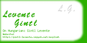 levente gintl business card